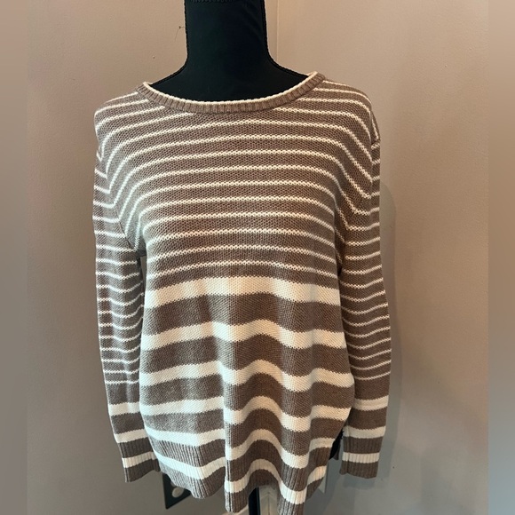 Athleta Women’s Kennewick Side Slit Striped Sweater XXS - Picture 2 of 6